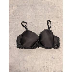 Victoria's Secret Dream Angels Lined Demi Bra 32D Black Lace